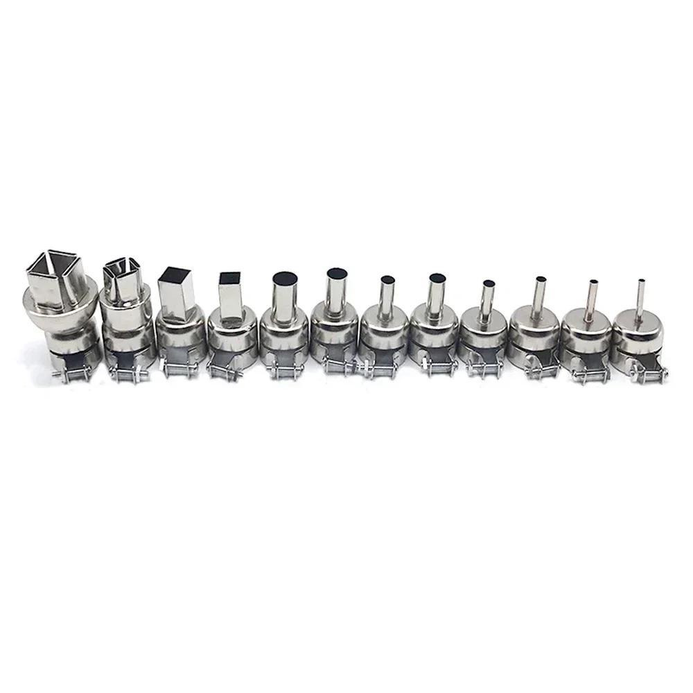 Universal Hot Air Gun Nozzles 12PCS Each Kind Specification Kit BGA Soldering Station Rework Stations Nozzle Welding Accessories hot air gun nozzle hot air welding nozzle