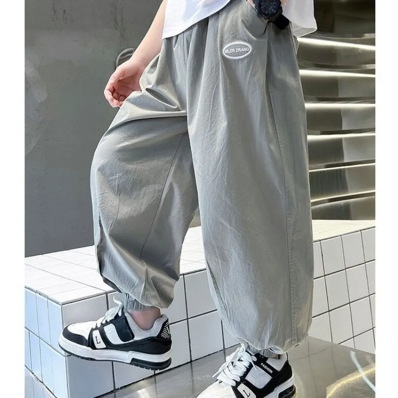 

2023 High Quality Brand Boys Sport Trousers Casual Pants Kids Cotton Long Children Summer Long Pants Teens Clothing 5-14Years