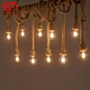 Vintage Hemp Rope Pendant Light Holder 1/2/3/4/5 head AC85-265V Loft Personality Industrial Pendant Lamp Edison hanglamp 1
