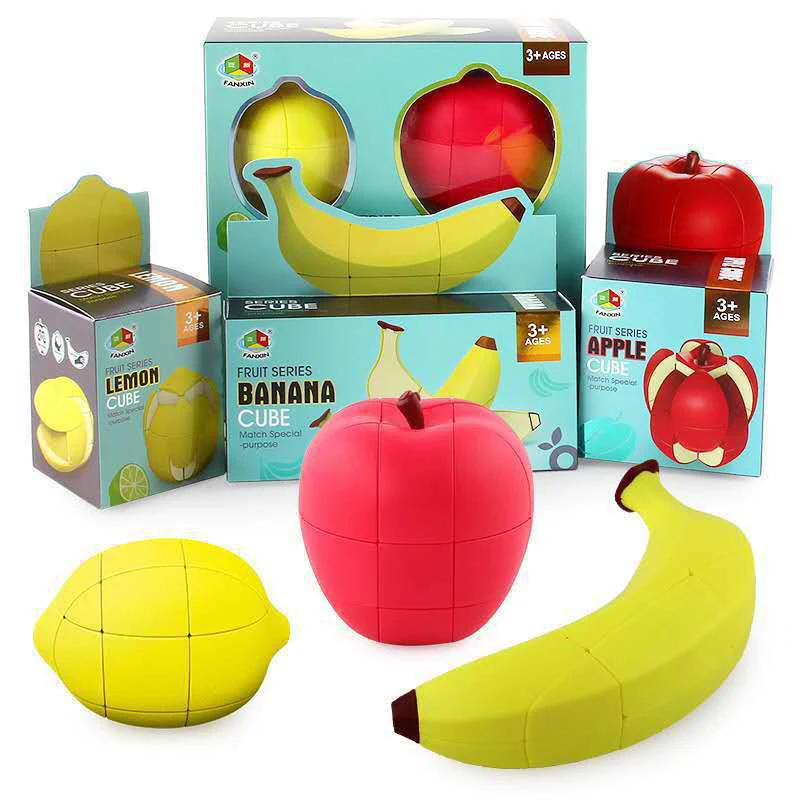 Fruit Cube Banana Apple Lemon Peach Stickerless cubo Magico Educational Puzzle X'mas Gift Idea Children Educational Toys