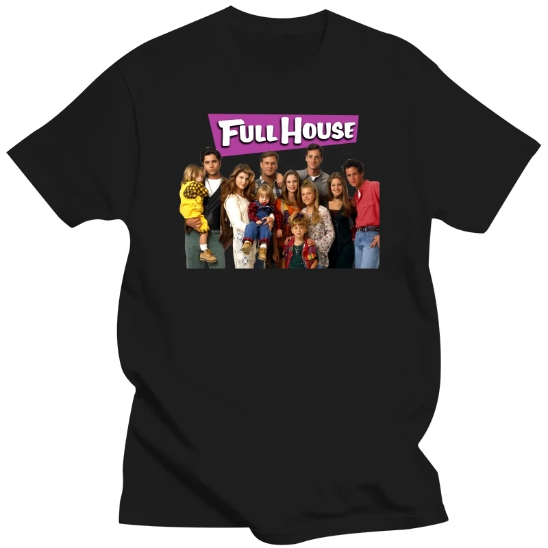 

Tshirt men cotton tops Full House V5,TV Series poster, T-SHIRT (WHITE) all sizes Black men t shirt euro size