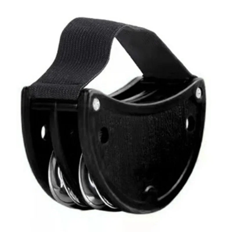 Foot Tambourine Orff Musical Instrument Half Moon Tambourine Foot Rattle Bells Double Row Percussion Instrument