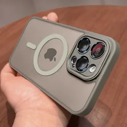 Luxury Matte Armor Shockproof Hard Cover with MagSafe Charging for iPhone Air (GRAY)