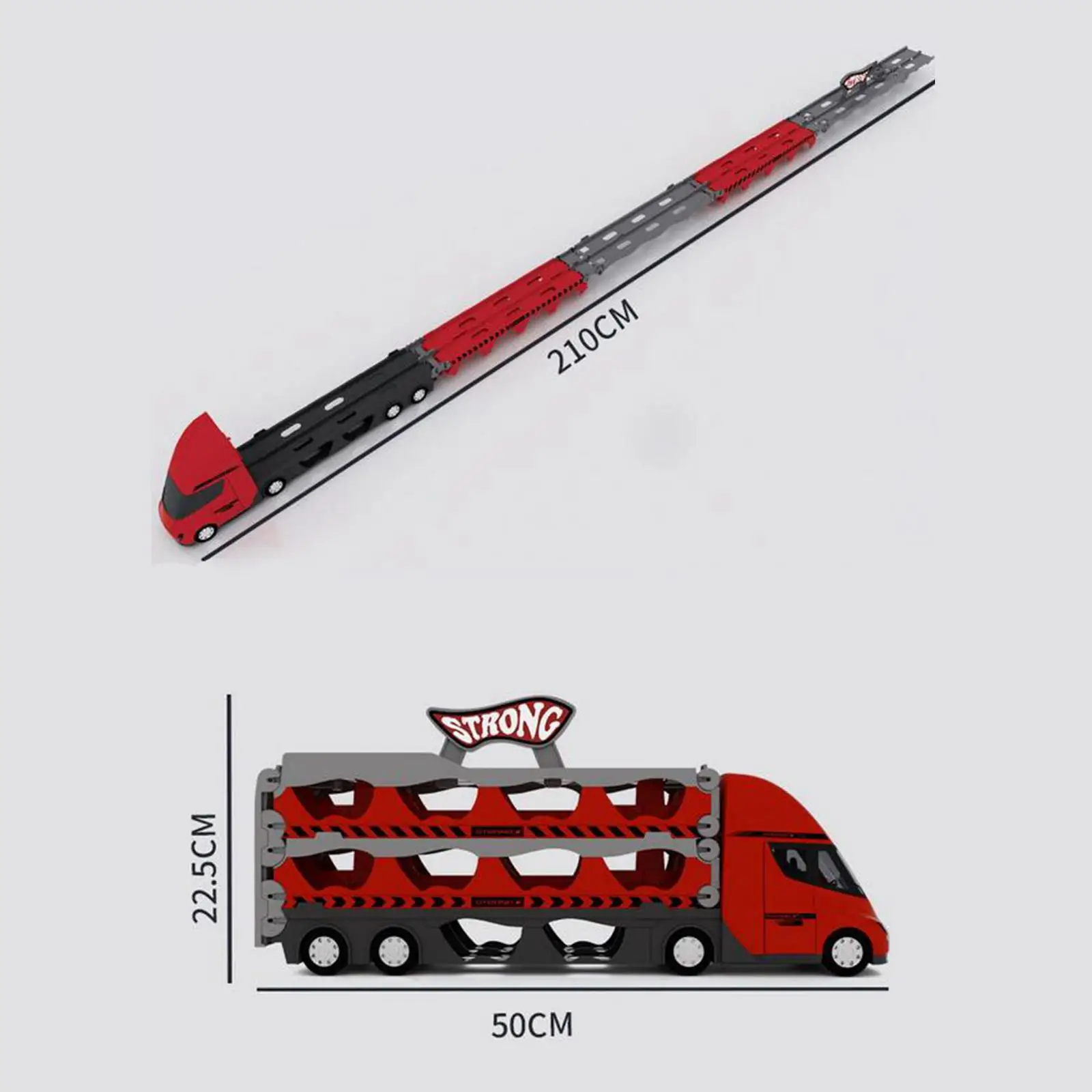 Hauler Transporter 트럭 장난감 세트, 접이식 조기 교육 장난감 트럭, 1, 2, 3 세 어린이 생일 선물