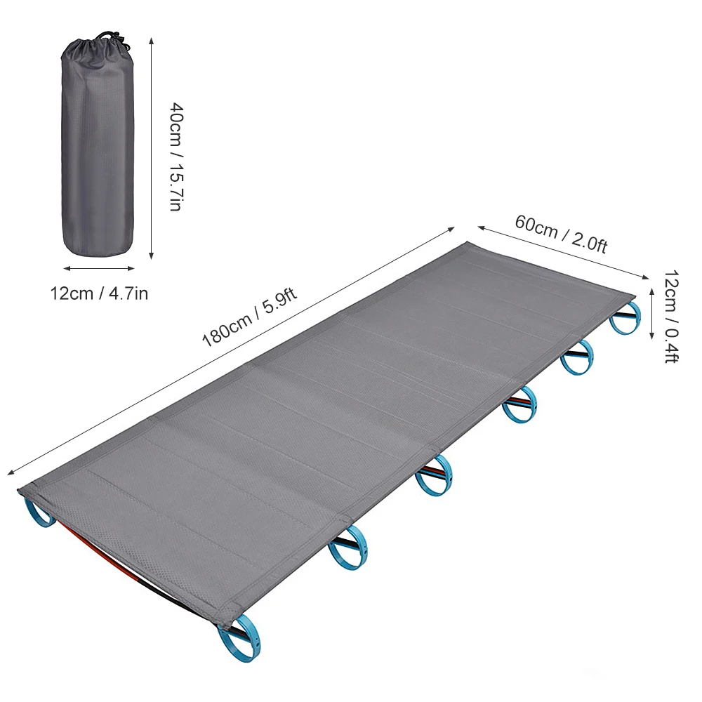 

Outdoor Portable Camping Bed Aluminum Alloy Traval Cot Ultralight Tent Bed for Hiking Mountaineering Hiking Picnic