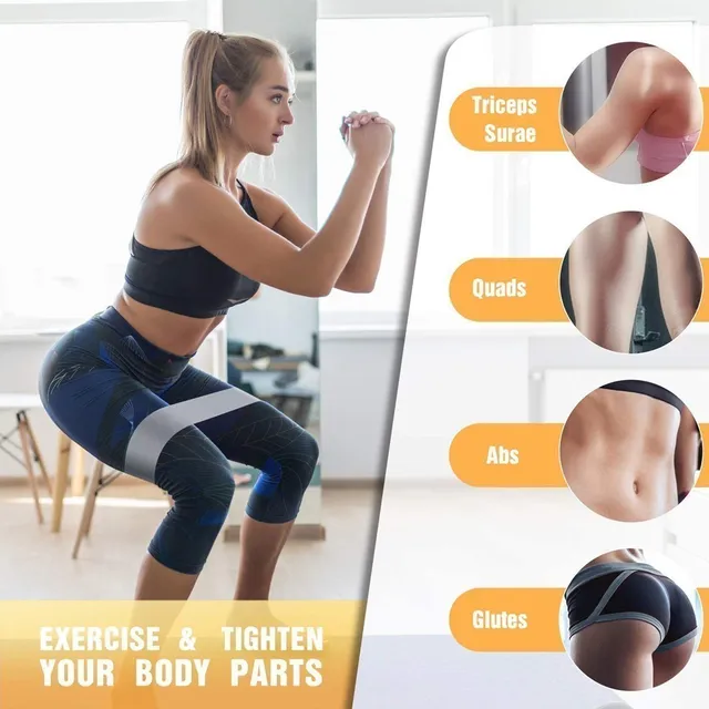 WOSWEIR-1 PC Elastic Rubber Bands Set for Women Men for Fitness Gym Home Resistance Booties Band Hip Circle Expander Workout 3