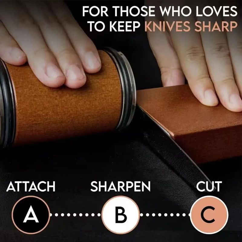 전문가용 롤링 나이프 샤프너 (15/20) °   각도 조절 가능한 자석식 주방용 숫돌 셰프 나이프 연마기