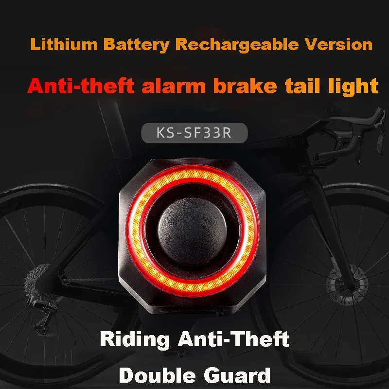 

ZK30 Smart Sensor Brake Taillight Bicycle Rear Light USB Rechargeable Lamp Tail Cycling Flashlight For Bike Horn Bicycle Bell