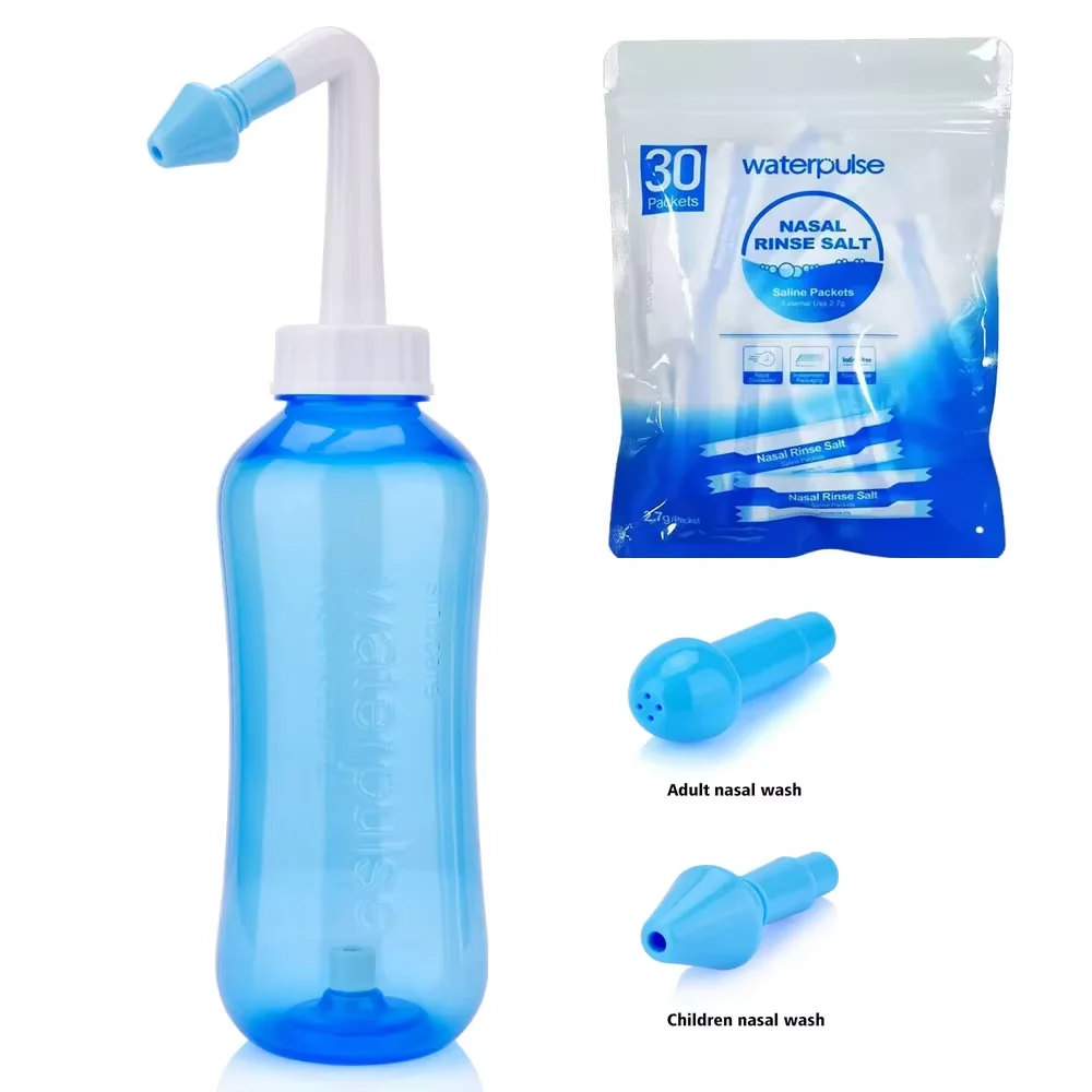 Nasal Irrigator Set 300ML Nasal Rinse Bottle Nose Wash Salt Cleaner Nose Protector Adults Children