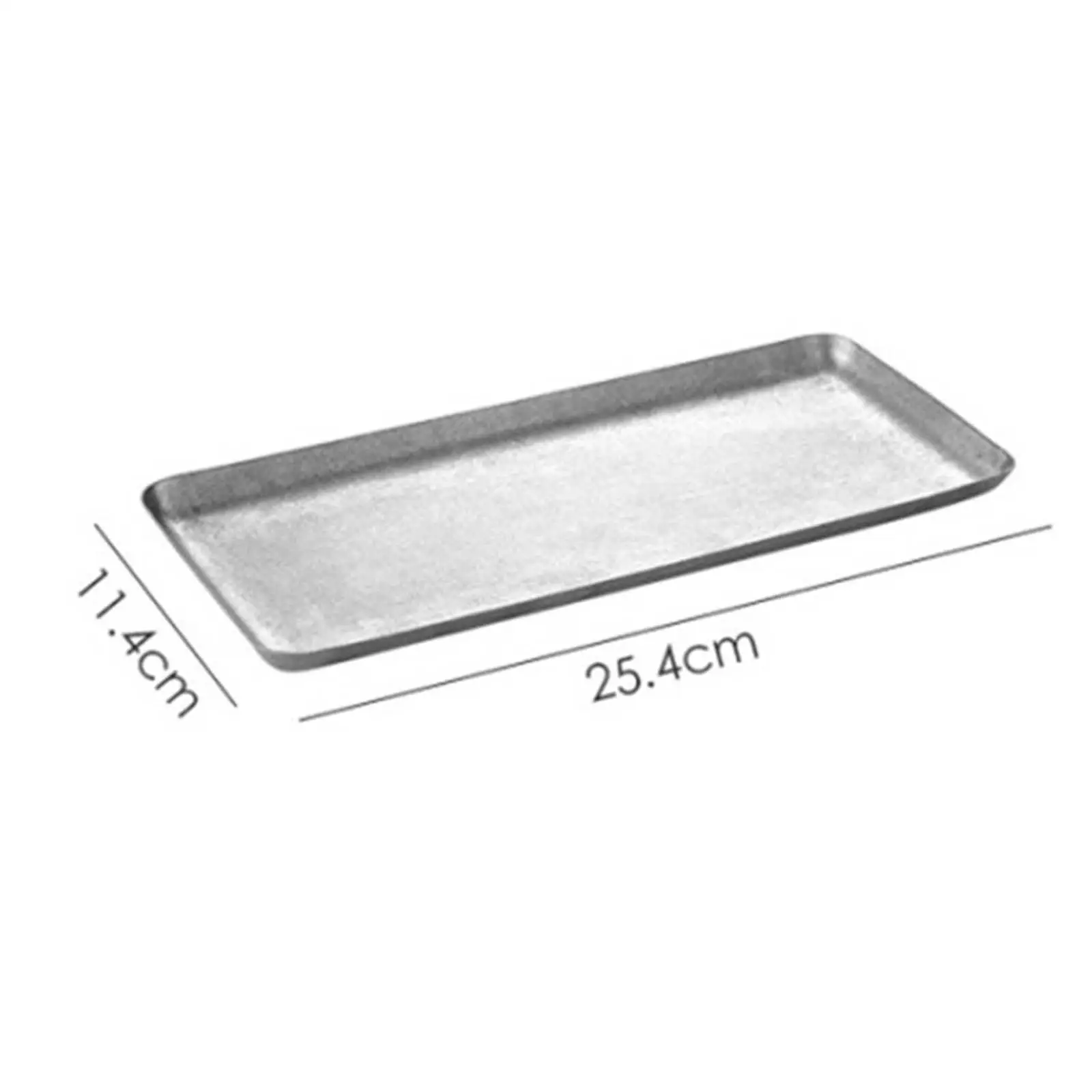 Stainless Steel Serving Tray Rectangular Tray for Countertop Bathroom