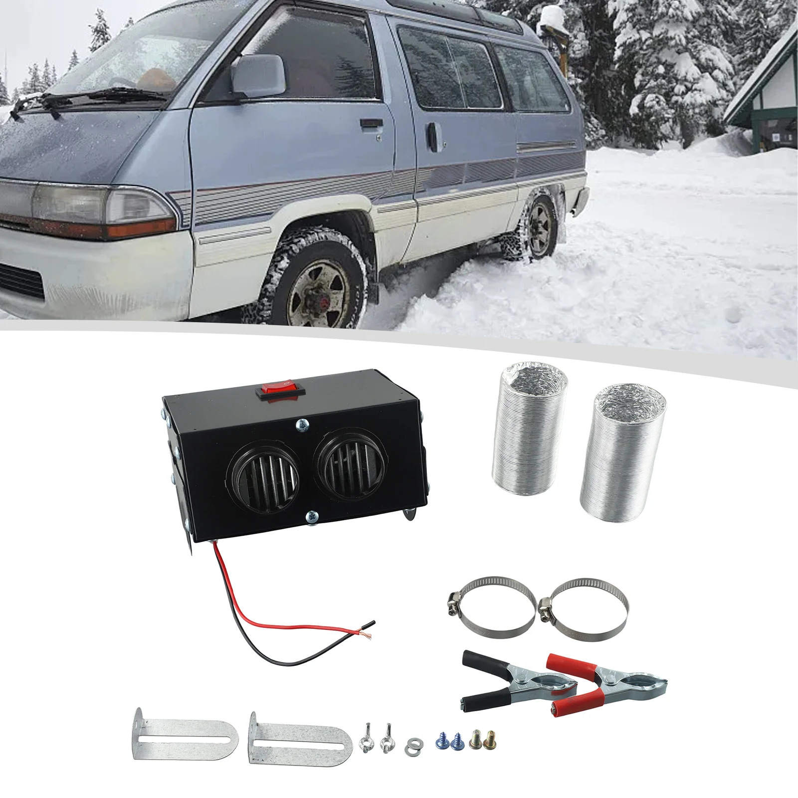 

1X дефростер для ветрового стекла 12 в 600 Вт ABS черный демистер обогреватель интерьер Авто электрическое оборудование вентилятор автономный обогреватель Запасная часть