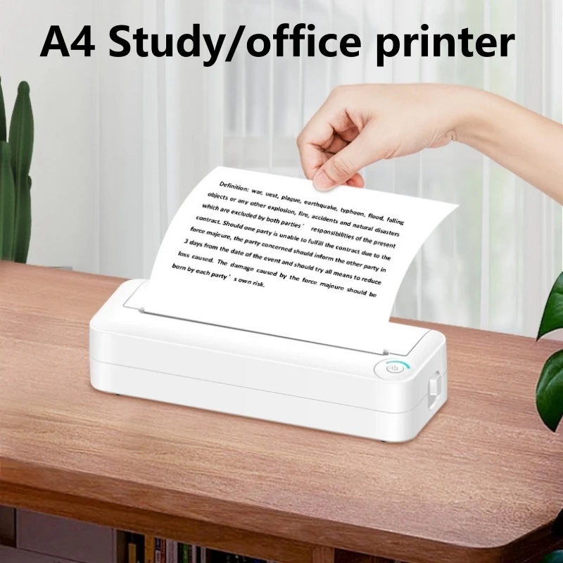 A4 연속 열전사 프린터 무선 프린터, PDF 웹 페이지 계약 그림 프린터, 열전사 용지, 잉크 또는 토너 불필요