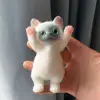 Novelty Slow Rebound Cat Doll Squeeze Toy Cartoon Colorful Simulation Cat Squeeze Toys Soft Mini Cat Fidget Toy for Kids 6