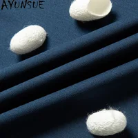 Polo Homme AYUNSUE de Luxe 100% Soie de Mûrier Véritable – Qualité Supérieure, Collection Été 2026, T-shirt Uni à Manches Courtes 5