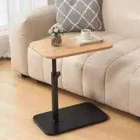 Adjustable Height C Shaped Side Table, 360°Swivel & Flip Top C Shaped End Table for Couch Laptop Stand Coffee Table for Sofa/Bed 2