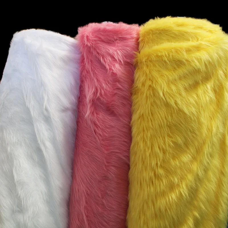 9cm red yellow camel plush fabric Cosplay clothing props counter diy fur fabric 0.5MX1.5M