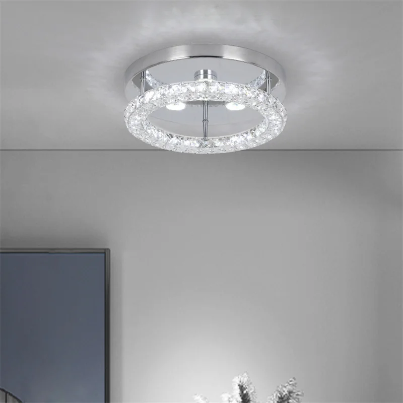 Modern Crystal Led Chandeliers Lighting For Bedroom Corridor Cloakroom Ceiling Lamp Luminaire For Dining Room Hallway Lustres