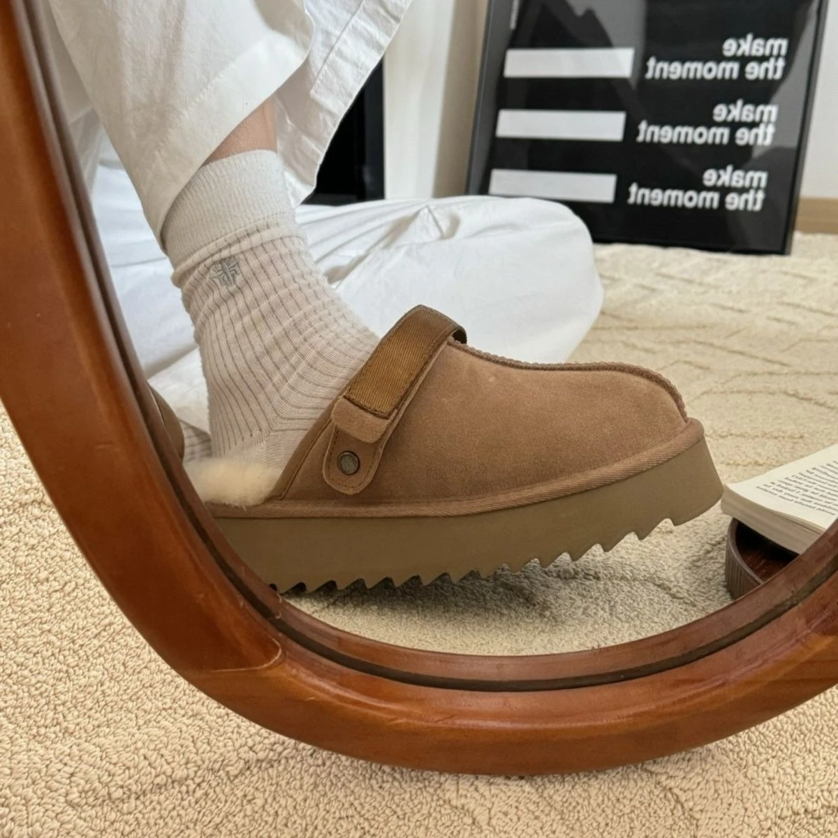 Pantoufles à bout fermé pour femmes, doublées de polaire, Velcro, sangle en Nylon, pantoufles chaudes en coton pour usage intérieur, nouvelle collection automne hiver 2025