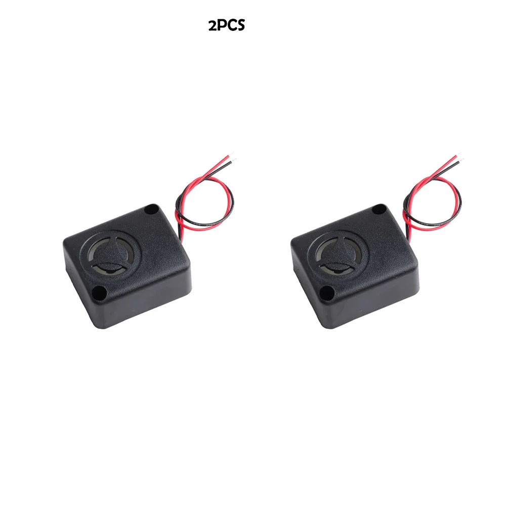 High-Decibel 12V DC Black Mini Piezo Alarm Siren - Loud Anti-Theft Buzzer