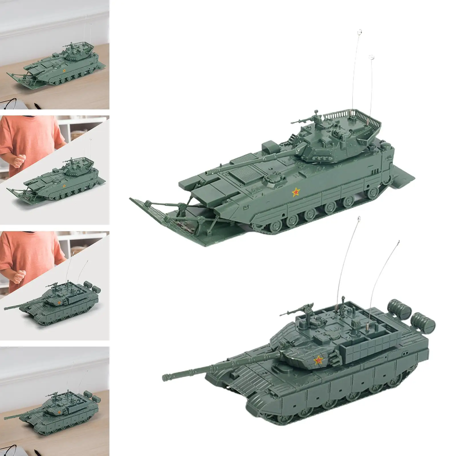 1/72 Puzzles Miniature Assembled Tank Model for Display Adults Collectibles