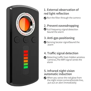 Hidden Camera Detector Anti Spy Gadget Professional Hunter Wireless Signal Car GPS Infrared Search Wiretapping Bug Mini Devices 1