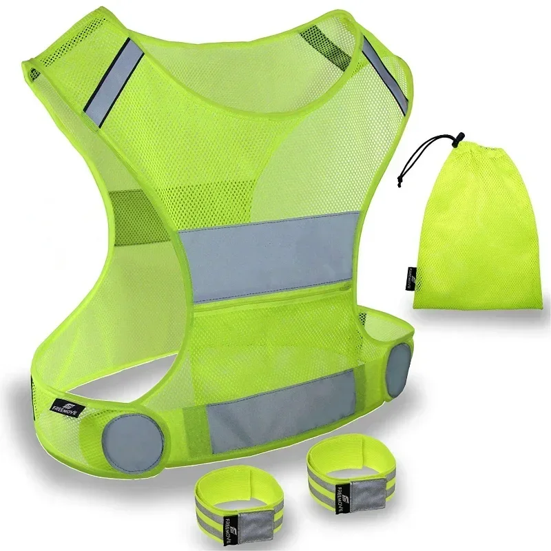 Outdoor Running Reflective Vest Cycling Vest Lightweight Safety Fishing Sports Gear for Women Men