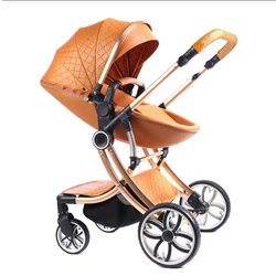 2024 New Baby stoller set 2 in 1,Eggshell baby carriage,2024 Newborns Folding baby pram,Luxury High Landscape trolley baby car,