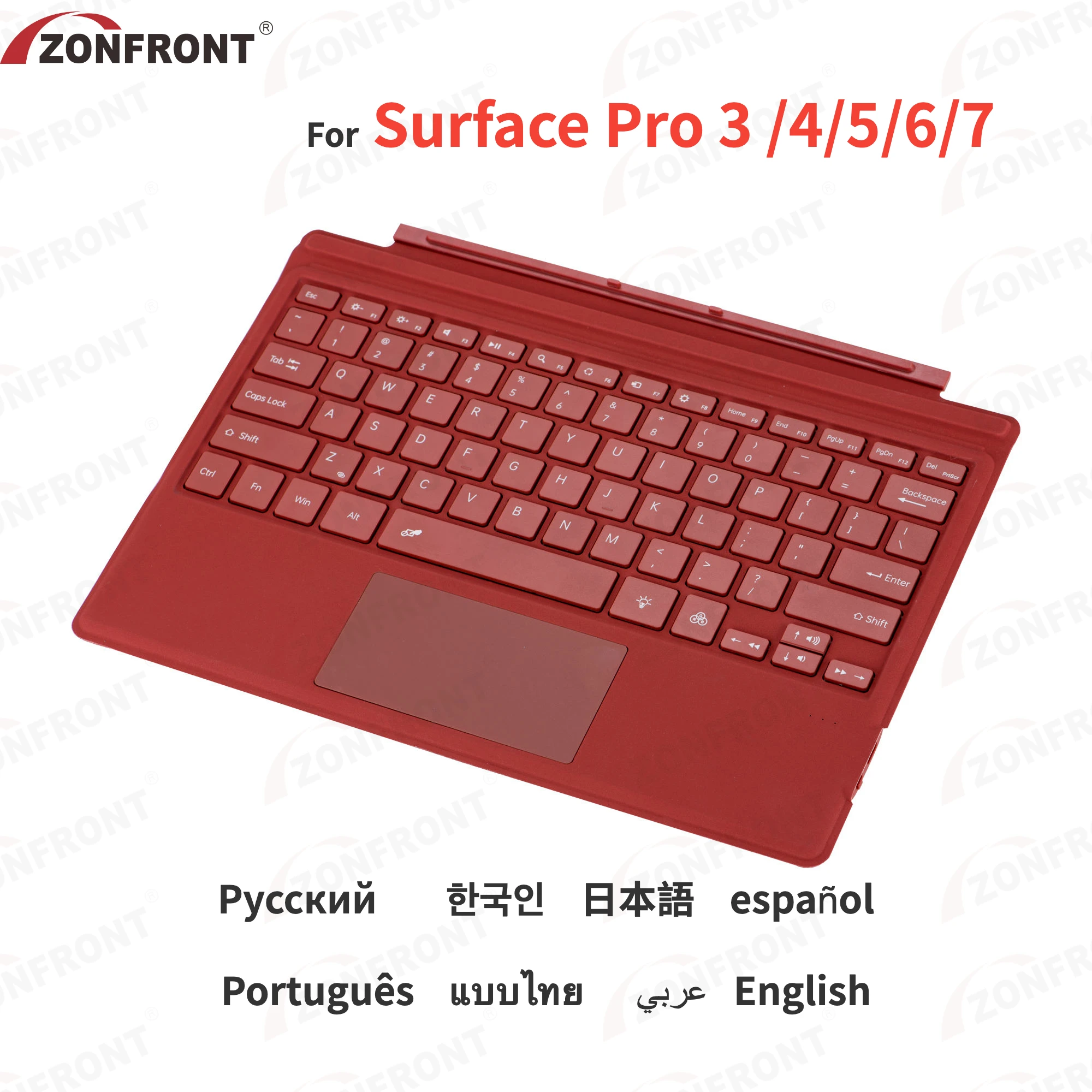 Tastiera Bluetooth Retroilluminata Per Microsoft Surface Pro 3 4 5 6 7 Tastiera Retroilluminata Trackpad Tastiera Wireless Teclado Tablet