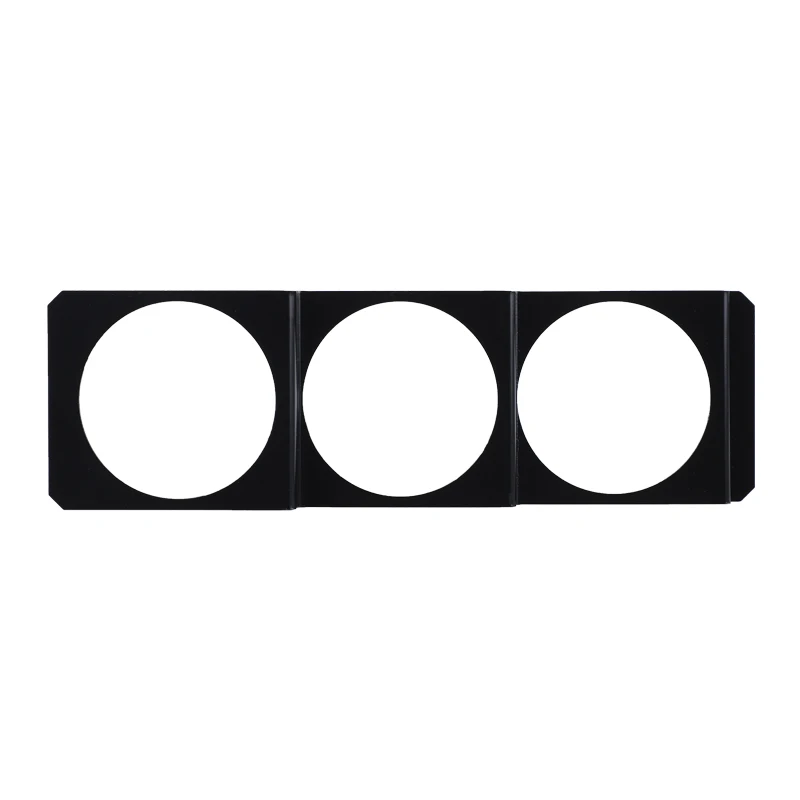 52mm 3 Hole Single DIN Radio Slot Face Triple Meter Panel Iron Mount Black For Auto Car Gauge Pod car meters holder car radio housing