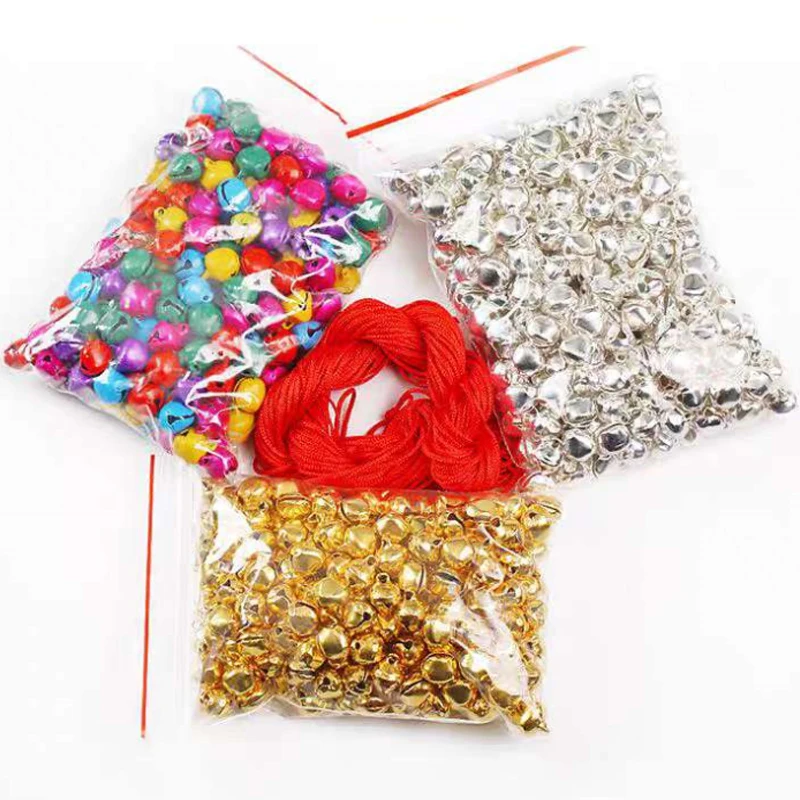 25-200 Stück Jingle Bells Aluminium lose Perlen klein für Festival Party Dekoration/Weihnachtsbaum Dekoration/DIY Handwerk Zubehör – Detail 6