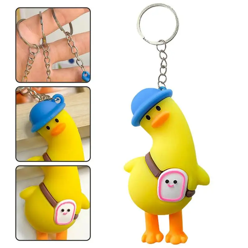 Duck Keyring Silicone Ducky Keychains Duck Party Favors Cute Small Ducky Pendant Accessories For Birthday Party Baby Shower