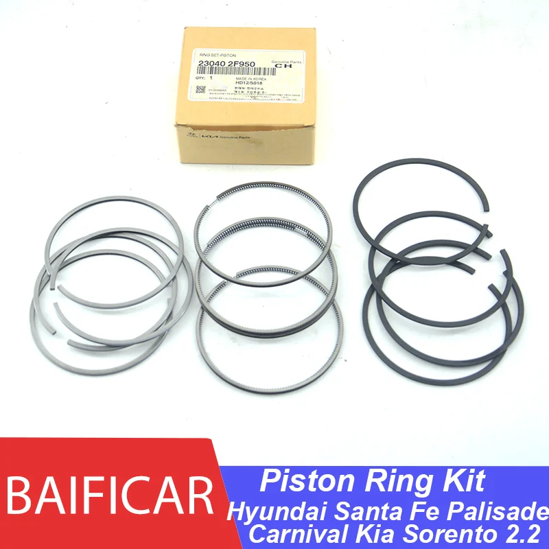 Standard Size Piston Ring Set For Hyundai Kia 2.4L L4 DOHC 13-18 2.4L