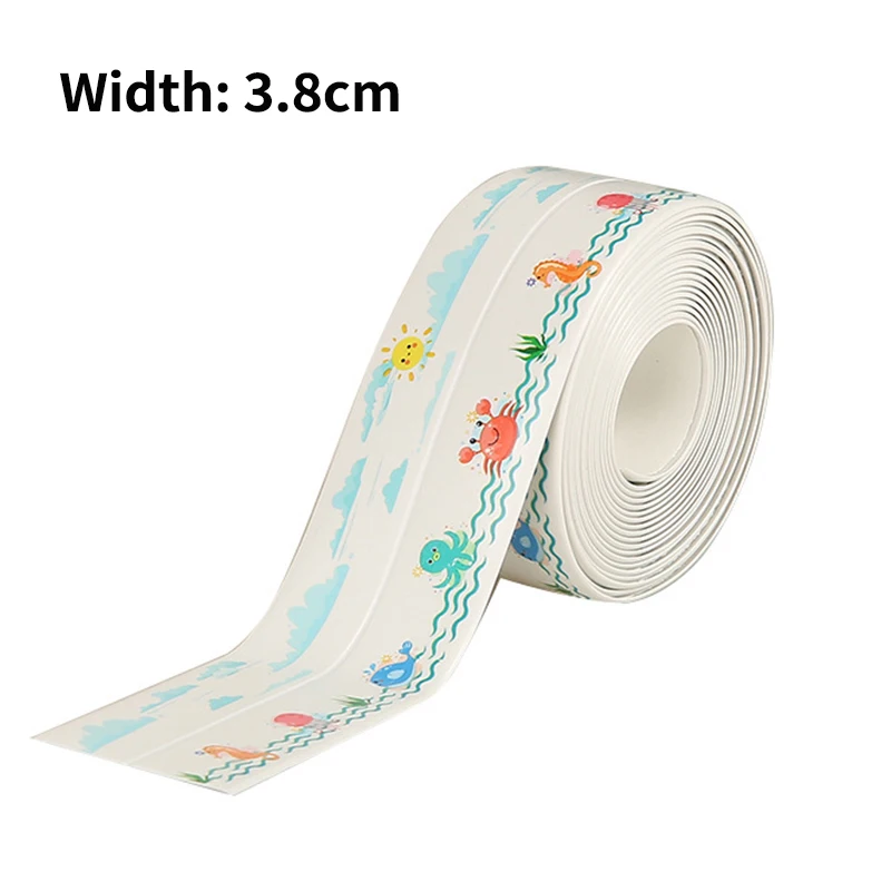 2021 New Bathroom Kitchen Shower Sink Bath Sealing Strip Tape Caulk Strip Self Adhesive Waterproof Wall Sticker Sink Edge Tape 