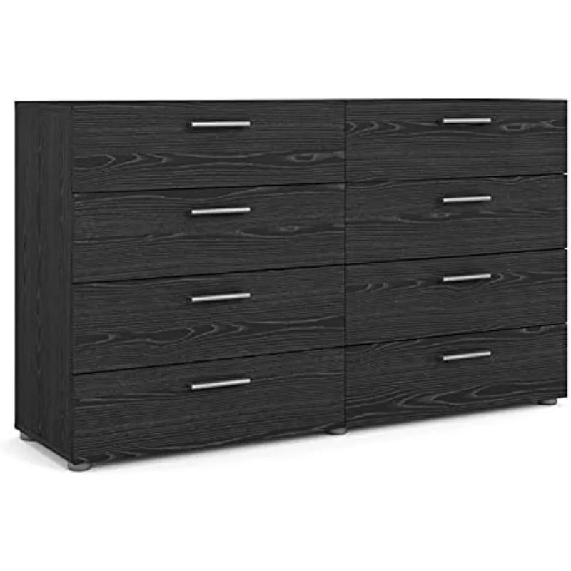 

Pemberly Row 8 Drawer Double Dresser in Black Woodgrain