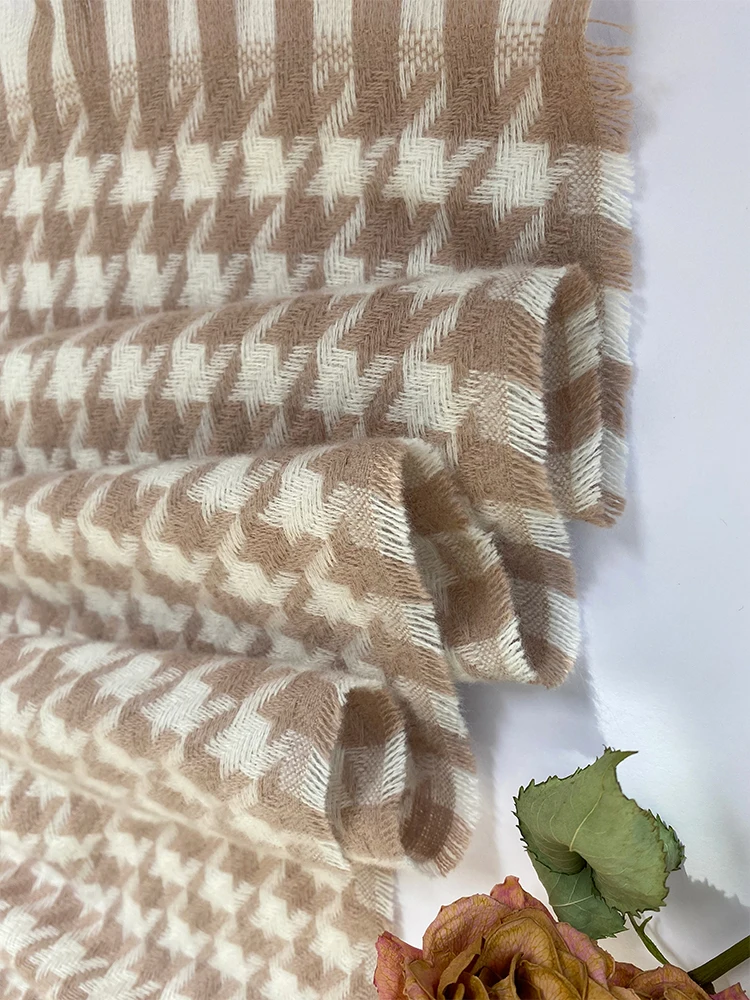 New 2023 Autumn Winter Preppy Plaid Vintage Scarf Women Men Houndstooth Scarve Pashmina Mujer Foulard Bufanda Pareo Wrap Shawl