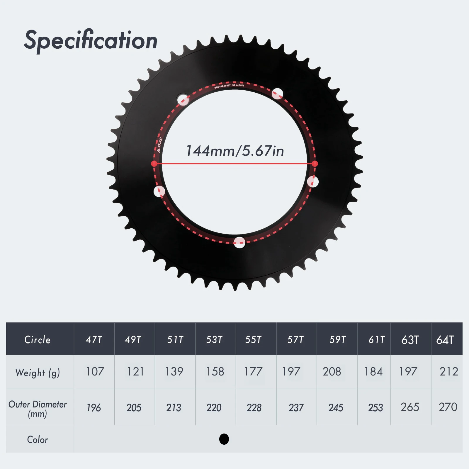 ROTOR NoQ Track Chainring - Power Meter City