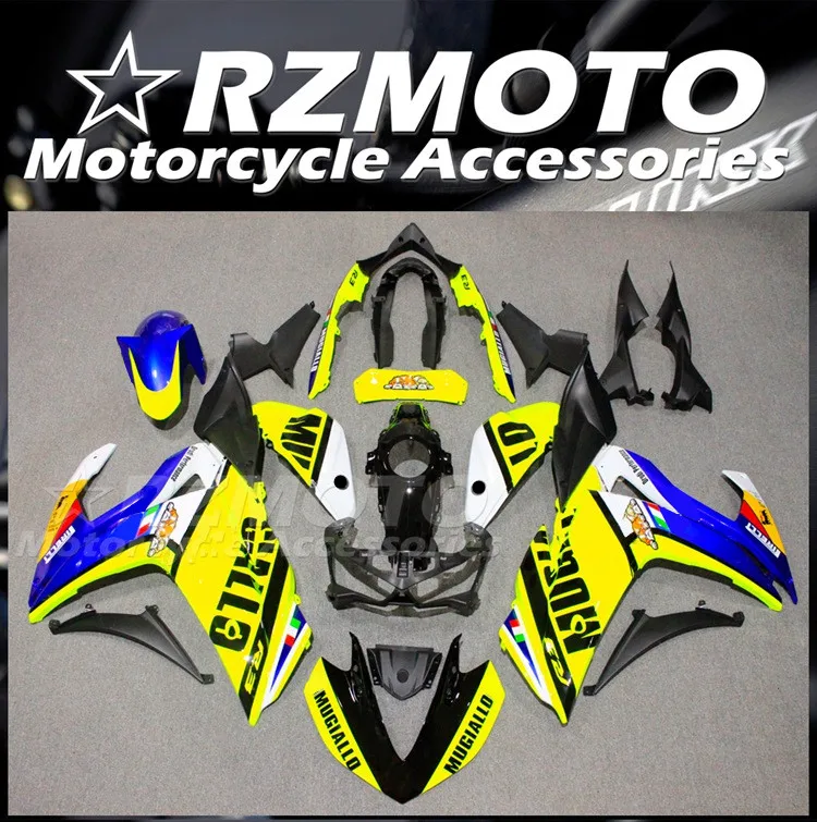 

Комплект обтекателей для мотоцикла из АБС-пластика, 4 подарка, подходит для YAMAHA YZF- R3 R25 2015 2016 2017 2018 15 16 17 18, комплект кузова желтого и синего цвета