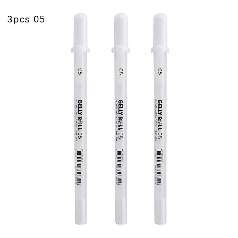 Sakura Gelly Roll Gel Pen White Color 0.5mm 0.8mm 1.0mm High Light Marke  Pen Black Cardboard Art Painting Pen White Line Pens - AliExpress