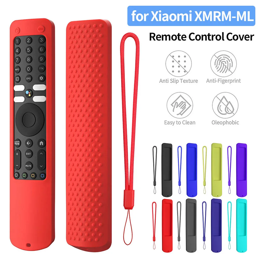 Custodia per telecomando per Xiaomi XMRM-ML custodia protettiva in Silicone custodia per telecomando cordino per Xiaomi QLED TV Q2 50 55 65