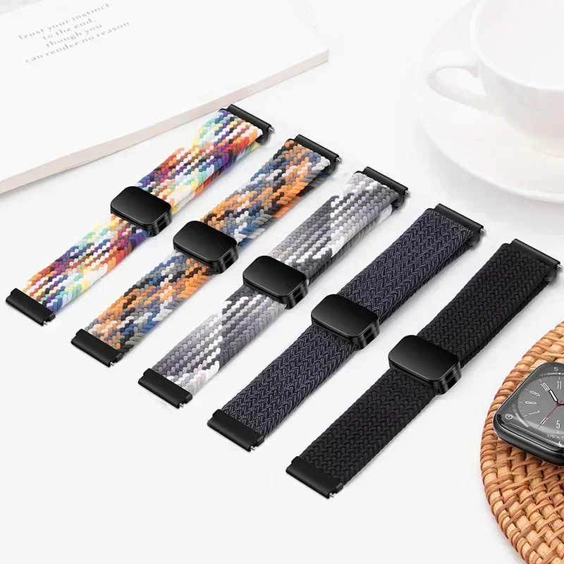 Magnetic Braided Nylon Watch Band - 20mm/22mm