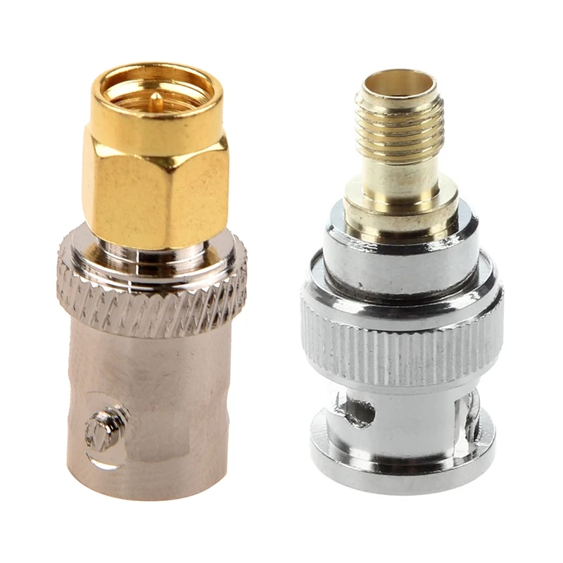 

Gold Tone SMA Male To Silver Tone BNC Female Connector Adapter & BNC Male To SMA Female Plug Coax Adapter