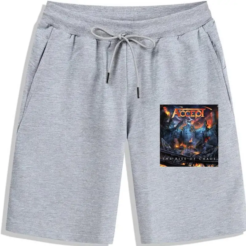 Accetta The Rise Of Chaos Pantaloncini Da Uomo Neri Cool Metal U.D.O. Judas Priest Saxon 100% Cotone Pantaloncini Da Uomo Pantaloncini Corti All'Ingro