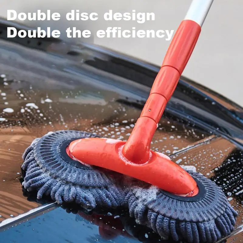 

Car Wash Mop Car Wash Mop Cleaning Brush Telescopic Rotating Soft Scrub Brush For Car Polish With Long Handle Car Broom Cleaner