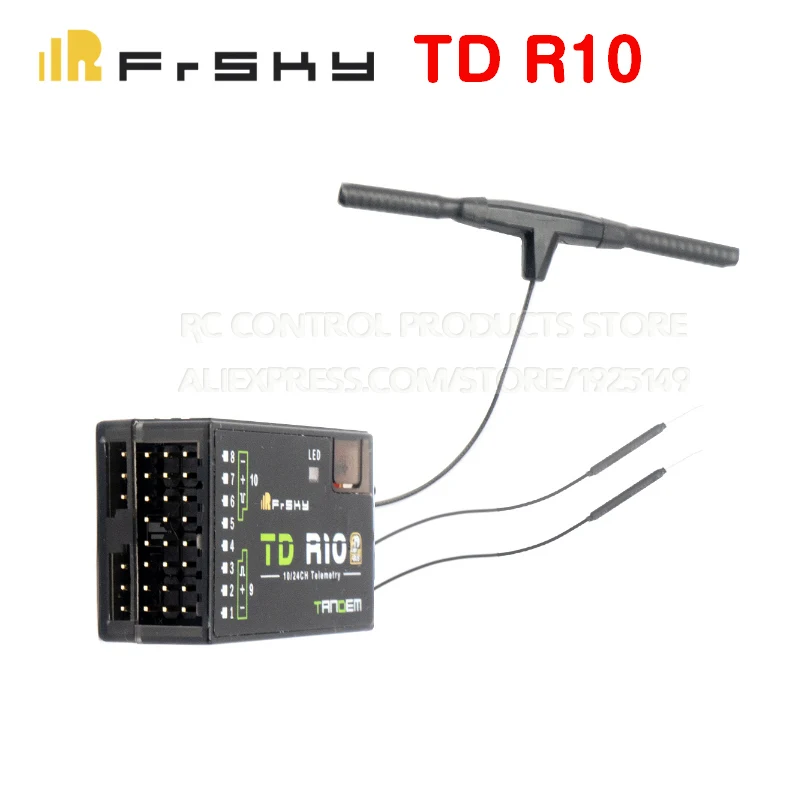 

FrSky TD R10 2.4GHz 900MHz Dual Frequency Receiver 10CH PWM Channel Receiver For Remote Control Airplane Helicopter Drone