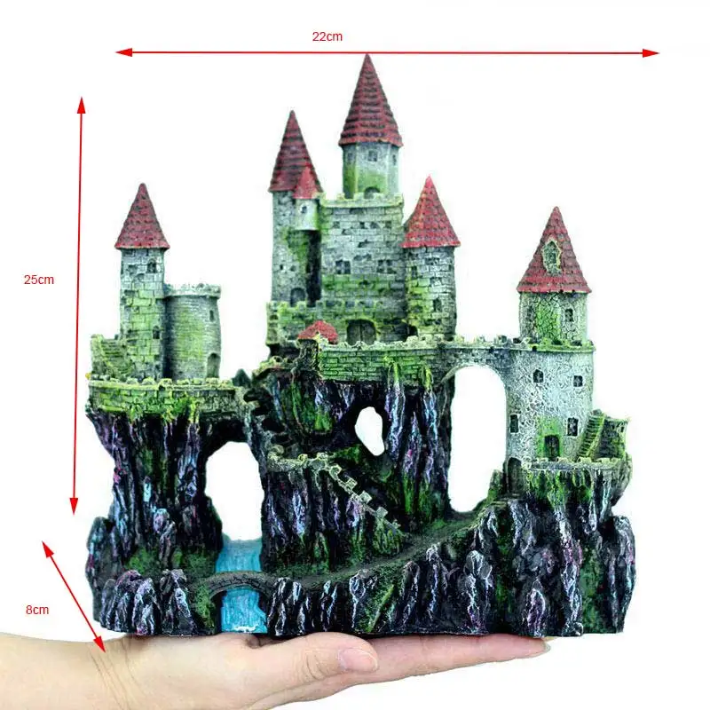 1pc New Creative fish tank decoration castle house aquarium