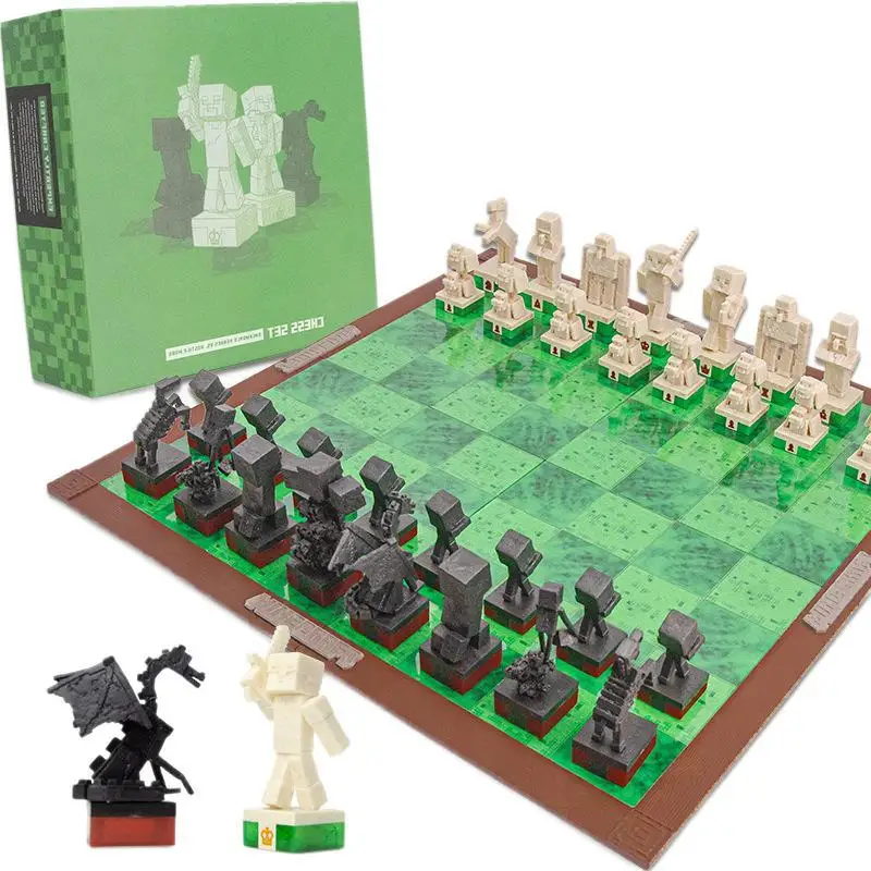Chess set Fun toys Children's games Parent-child interactive set Birthday gift My World board 6