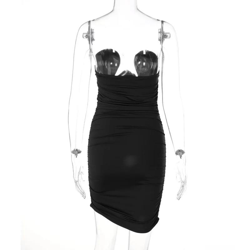 Sexy sem Costas Fora do Ombro Vestido para o Clube Vestidos de Festa Artsusummer Strapless Elegante Mini Feminino Ruched Roupas 4 Computers & Electronics