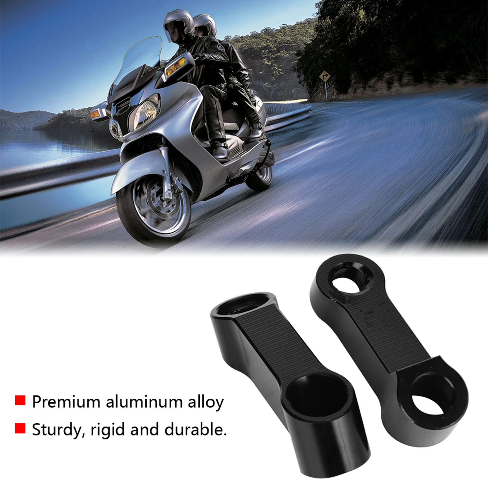 Motorcycle Rearview Mirror Adapter Kit 10mm 8mm Riser Mount Extender 8mm Mirror Extender Motorcycle Adapter 10mm