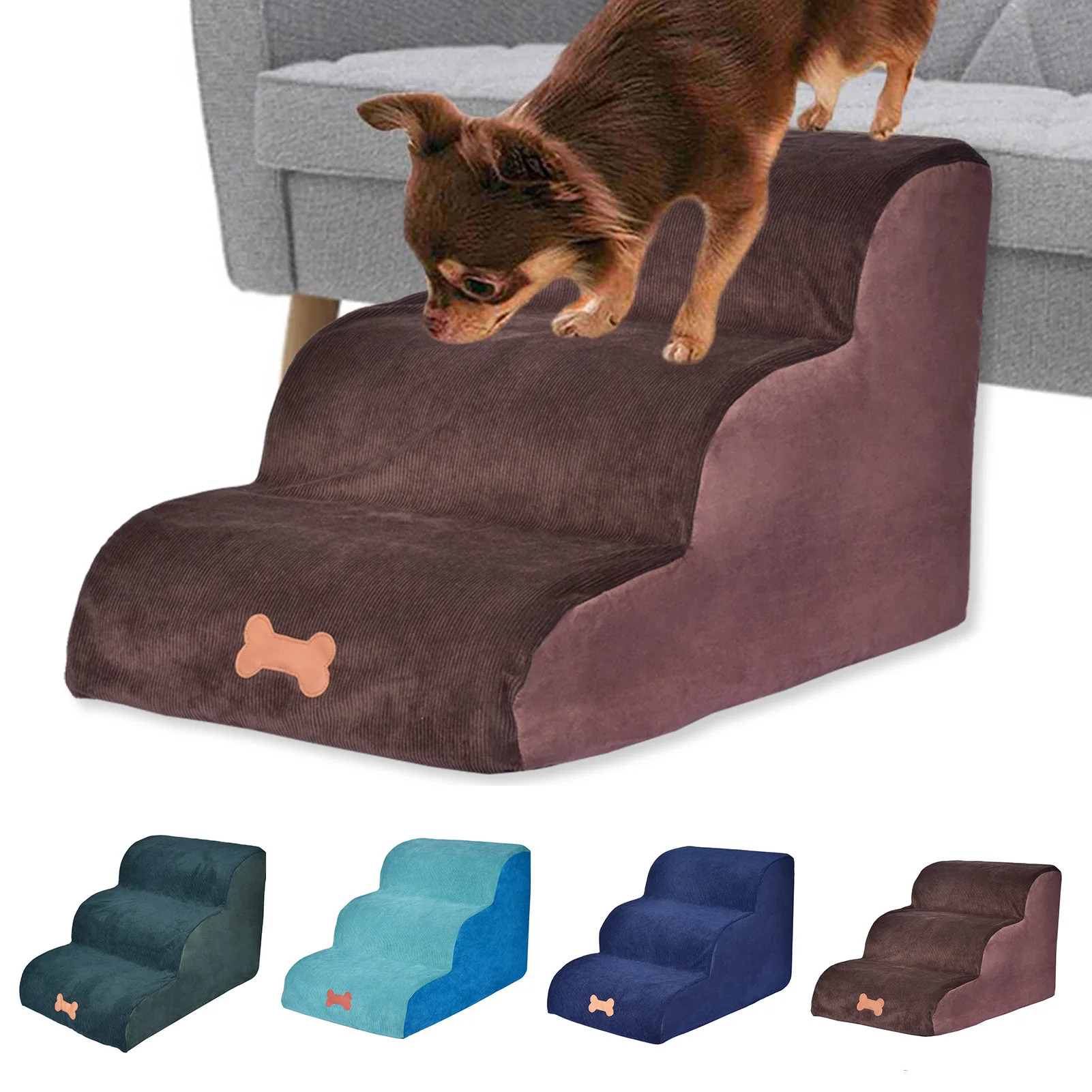 Pet Stairs 3 Steps Non Slip Stairs For Small Dogs And Cats High Density