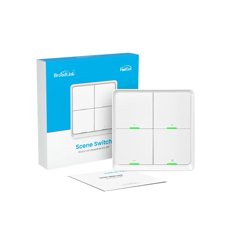 BroadLink FastCon 장면 스위치, 스마트 4 갱 조명 스위치, 스마트 홈 자동화, 리모컨 장면 스위치, SC4B4